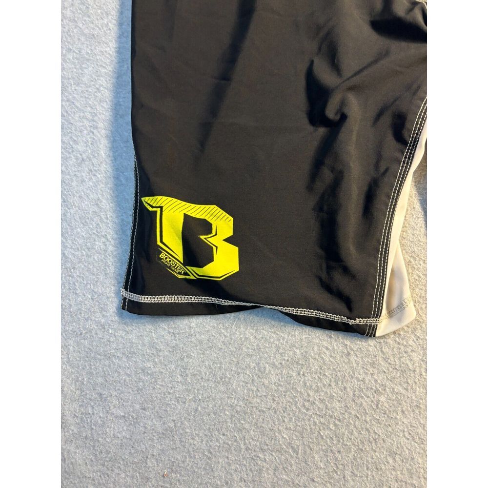 Booster Fight Gear Bermuda Shorts Men's Black Embroidered Logo Drawstring Slit View 6